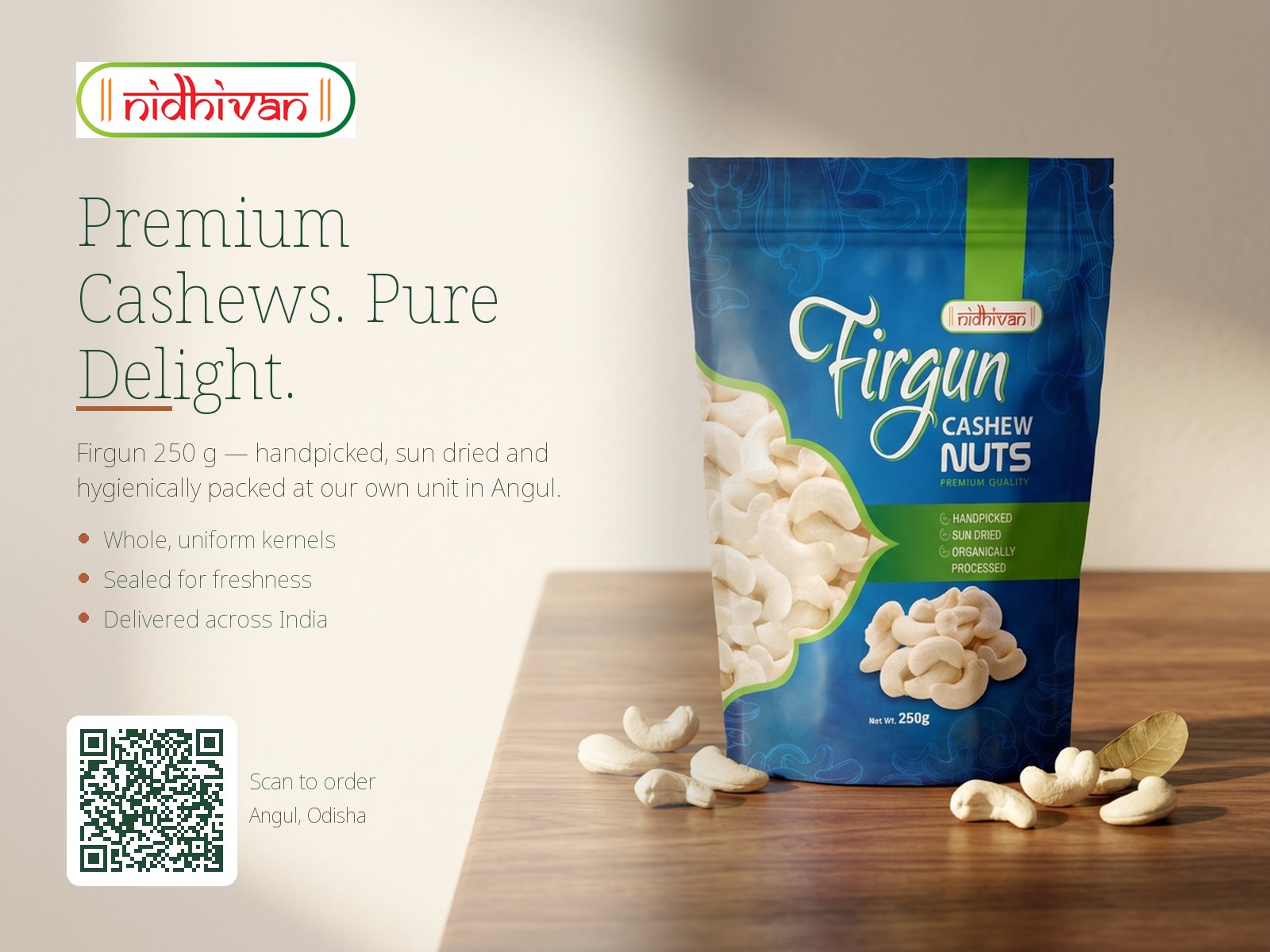 Premium Cashews, Pure Delight